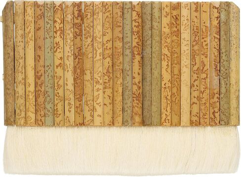 YOKIVE Hake Brush, Bamboo Handle Painting Brush Sheep Hair Hake Paint Blending Brushes, Great for Pottery Painting Watercolor Dust Cleaning Ceramic, (White, 5.3x1.8 Inches) in Kuwait