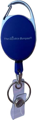 The Double Bungee-Double The Function-Double The Efficiency-Patented Dual Retractable Badge & Key Holder |Oval Design| Ideal for Cards, Secure Keys & Badges in Saudi Arabia