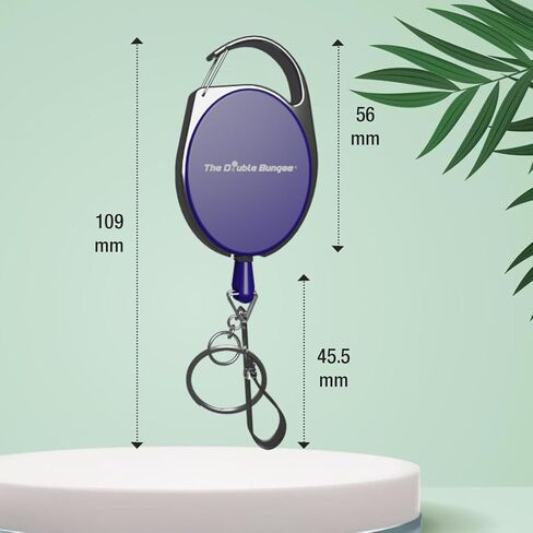 The Double Bungee-Double The Function-Double The Efficiency-Patented Dual Retractable Badge & Key Holder |Oval Design| Ideal for Cards, Secure Keys & Badges in Saudi Arabia