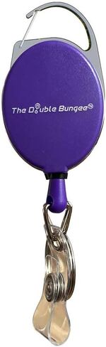 The Double Bungee-Double The Function-Double The Efficiency-Patented Dual Retractable Badge & Key Holder |Oval Design| Ideal for Cards, Secure Keys & Badges in Saudi Arabia