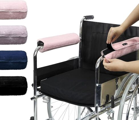 SPRING SEAON Wheelchair Armrest Covers 2 Pack Soft Memory Foam Wheelchair armrest Pads Wicking Washable for Office Transport Chair (Pink) in Saudi Arabia