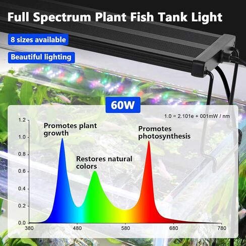hygger New Mode 24/7 Timer LED Aquarium Light, Auto On Off Full Spectrum Fish Tank Light Fish Colorful/Sun/Nightlight/Wrgb Cycle Mode for Freshwater Plants Tank (for 39in~45in Long Tank) in Kuwait