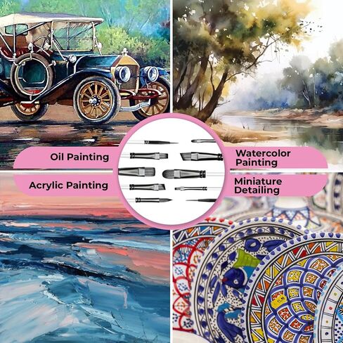 Bluebird 10 PCS Professional Artist Paint Brush مجموعة للوحات الأكريليك - فرش الطلاء الأكريلي in Kuwait