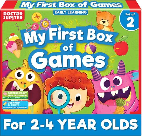 Doctor Jupiter My First Box of Games for 2 to 4 | Birthday Gift for 2 Year Old Boys and Girls | Toys for Ages 2-4 | Toddler Toys for 2-3-4 Year Old | Learning & Education Toys in Kuwait