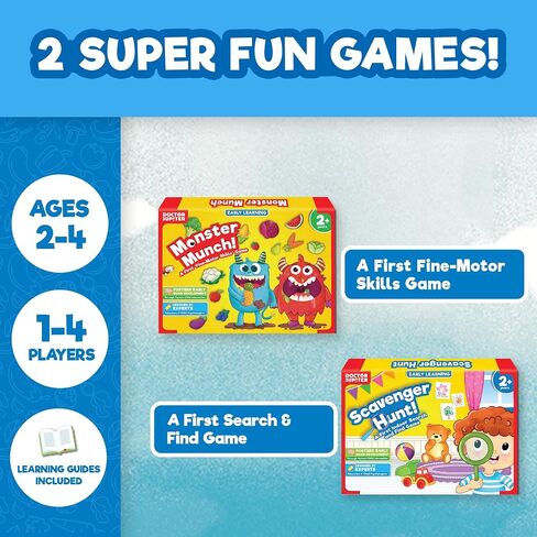 Doctor Jupiter My First Box of Games for 2 to 4 | Birthday Gift for 2 Year Old Boys and Girls | Toys for Ages 2-4 | Toddler Toys for 2-3-4 Year Old | Learning & Education Toys in Kuwait