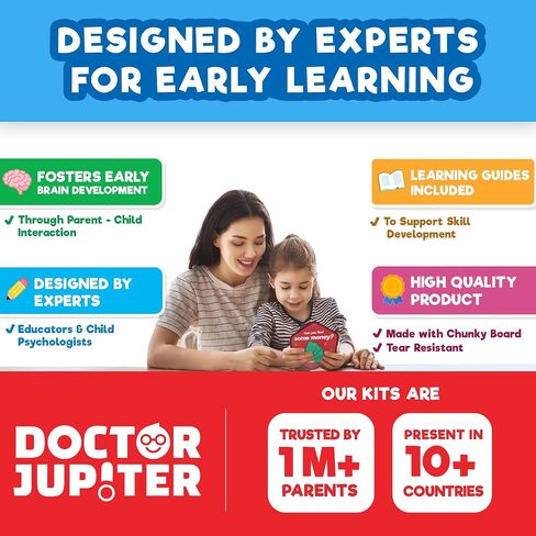 Doctor Jupiter My First Box of Games for 2 to 4 | Birthday Gift for 2 Year Old Boys and Girls | Toys for Ages 2-4 | Toddler Toys for 2-3-4 Year Old | Learning & Education Toys in Kuwait