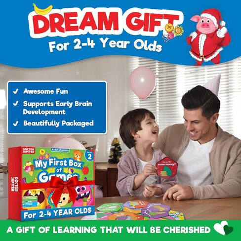 Doctor Jupiter My First Box of Games for 2 to 4 | Birthday Gift for 2 Year Old Boys and Girls | Toys for Ages 2-4 | Toddler Toys for 2-3-4 Year Old | Learning & Education Toys in Kuwait