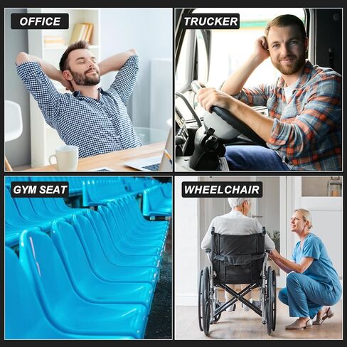 Gel Seat Cushion for Long Sitting, (2.4 Inch Extra Thick) Soft＆Breathable Gel Cushions for Pressure Relief, Gel Chair Cushion for Hip Pain, Gel Cushion for Wheelchair with No Pressure Points in Saudi Arabia
