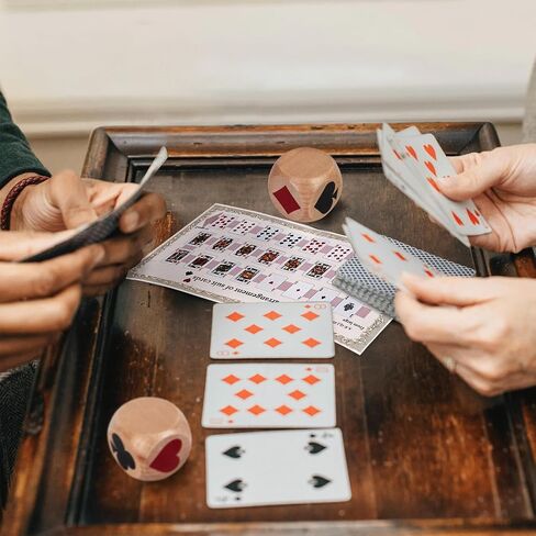 علامات ترامب الخشبية الممتازة ، مؤشر ترامب ، ترامب بدلة النرد ، الحجم الكبير 1.57 '(4 سم) يطبع euchre cube للاعبين euchre ، لعبة بطاقات البوكر Euchre Trump ، هدية Euchre الرائعة لبطاقات الجسر in Kuwait