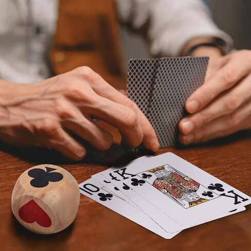 علامات ترامب الخشبية الممتازة ، مؤشر ترامب ، ترامب بدلة النرد ، الحجم الكبير 1.57 '(4 سم) يطبع euchre cube للاعبين euchre ، لعبة بطاقات البوكر Euchre Trump ، هدية Euchre الرائعة لبطاقات الجسر in Kuwait