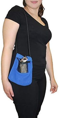 Exotic Nutrition Economy Carry Bonding Pouch (Black) - for Sugar Gliders, Squirrels, Marmosets, Hamsters, Rodents, Rats, Reptiles, & Other Small Pets in Saudi Arabia
