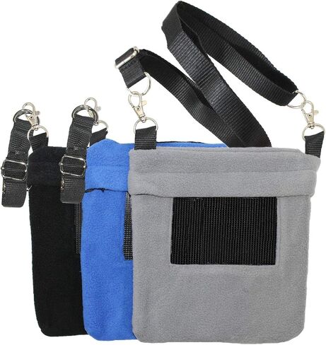 Exotic Nutrition Economy Carry Bonding Pouch (Black) - for Sugar Gliders, Squirrels, Marmosets, Hamsters, Rodents, Rats, Reptiles, & Other Small Pets in Saudi Arabia