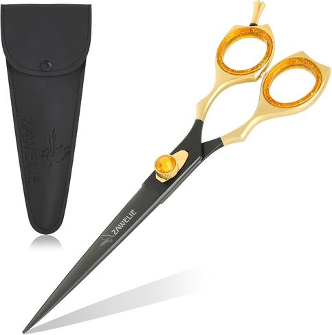 Dog Grooming Scissor- 7.5" Pet Shears, Japanese Stainless Steel Ergonomic Pet Grooming Scissor, Heavy Duty Sharp and Comfortable pet Scissors for Grooming, Dogs, Cats and Other Animals (Thinning) in Saudi Arabia