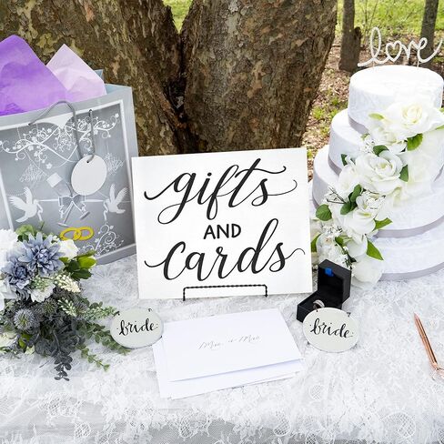 JennyGems Gifts and Cards Sign - 12x10 Inch Wedding and Party Decor, Hanging Wall Sign, Versatile Event Decoration (Black) in Kuwait