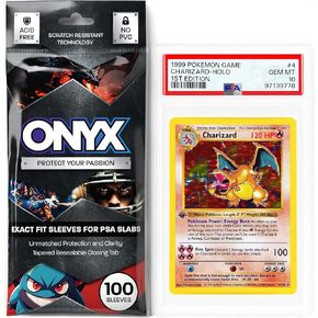 PSA Slab Sleeves - Graded Card Sleeves, PSA Perfect Fit Clear Cards Sleeves, Card Protector Sleeves, Exact Fit Plastic Trading Bags, Cover Guard Saver Holder Sleeve Grading Baseball, Sports, MTG