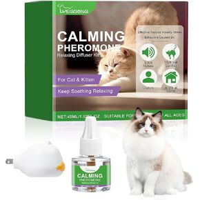 Nodfens cat pheromones الناشر المهدئ ، ناشر التهدئة في الفيرومون للقطط ، قم بتوصيل+ 1 حزمة 45 مل حزمة Cat Cat Cat Cat تصل إلى 30 يومًا