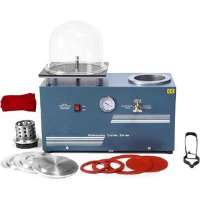 Haadid Vacuum Machine Casting Machine 2L - آلة صب الفراغ مع 3 CFM Pump & Bell Jar لمجوهرات القبلة معالجة 110 فولت CM01