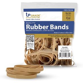 Upgrade Office Supply UPG25764 Rubber Bands, Size 64 (3-1/2 x 1/4), 80 Bands, 1/4 lb, USA