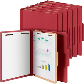 Classification Folders Letter Size,1 Divider Pressboard File Folders with 3.5 Inch Expansion,2 Prongs Fastener,Heavy Duty Office File Organizers for Teachers, Medical,Nurse(Dark Blue,24 Pcs)