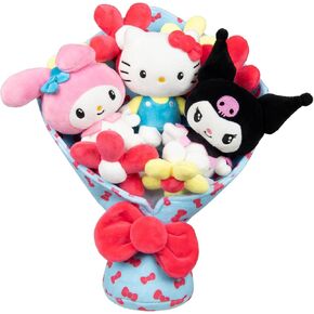 Hello Kitty and Friends - باقة احتفال أفخم بحجم 12 بوصة - 9 أفخم شملت - منتج Sanrio المرخص رسميًا من Jazwares