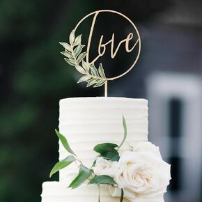 Mr & Mrs Cake Topper Greeny Wedding Cake Topper in Wood (Design 02)