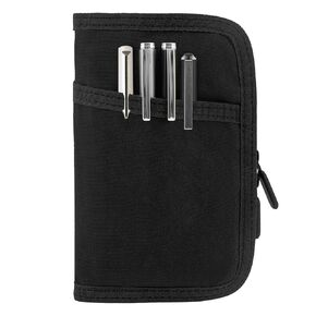 Baizoy Field Notes Notebooks Cover for 3.5 X 5.5 Inch Pocket Notebook Covers With Zipper Pen Holder,Water Resistant Journal Notebook Planner, Classy Waxed Canvas EDC Wallet