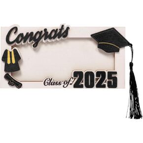 Graduation Money Holder 2025 Wooden Grad Card Cash Box Class of 2025 Envelope Wallet Gifts for Graduates (Blue)