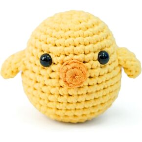 Pinwheel Crafts Easy Crochet Kit for Beginners Kids and Adults - Cute Shimmer Unicorn Amigurumi Crochet Kit with Thicker Yarn, Hook & Step-by-Step Video Tutorials