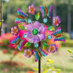 Sea Turtle Solar Wind Spinner for Yard and Garden ، 51 بوصة متغيرة للحديقة حصة LED LED LED الحركية الشمسية طاحونة طاحونة طاحونة محيطية في الهواء الطلق ديكور الرياح النحت الفناء الفناء للفناء واللحف والحديقة