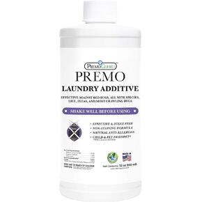 Premo Guard Bed Bug, Mite & Lice Laundry Detergent Additive 64 oz – Child & Pet Friendly – Stain & Odor Free – Best Natural Non-Toxin Treatment