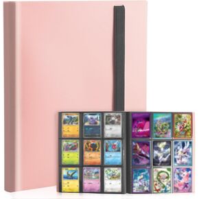 Card Binder 9-Pockets, Trading Card Binder, 20 Pages, 360 Card Capacity Collection Binder, Card Folder for MTG, TCG, Game Cards & Sports Cards（Red）
