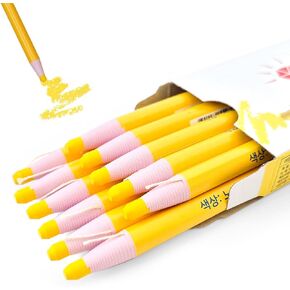 Coelo Peel-Off China Markers صفراء 12 حزمة ، شحوم علامات قلم رصاص واحد علامات شمع اللون