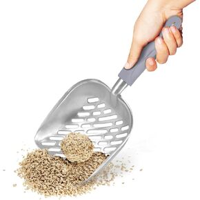 SunGrow Large Cat Litter Scoop, Life Transforming Cat Scooper, Reduces Hand Fatigue, Saves Clear Litter, Makes Scooping Faster and Easier (Pink, Small)