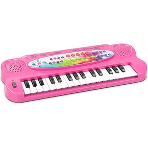 Raimy Mini Keyboard Piano for Kids, 32 Keys Portable Piano Early Learning Educational Electronic Music Keyboard Instrument Toys for 3 4 5 6 Year Old Boys and Girls (Blue)
