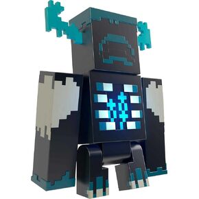 Mattel Minecraft Warden Action Figure مع الأضواء والأصوات والهجوم ، لعبة قابلة للتحصيل مستوحاة من لعبة الفيديو ، بمقياس 3.25 بوصة