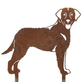 Corten Steel Chesapeake Bay Retriever Dog Silhouette Yard Stake (Large)