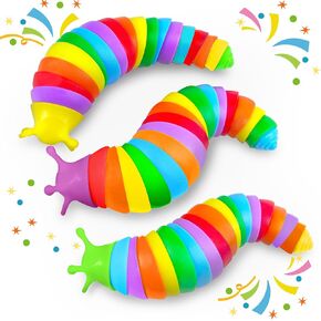 3pcs baby sensory slug slug toy pack ، أنشطة السفر للطائرات لعبة سيارة رحلة للطفل طفل asmr مطعم Figette Worm Gift for Girl Boy Adult Adhd Adhd Autistic Caterpillar Stime