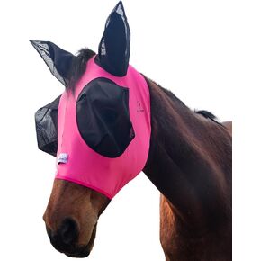 قناع ذبابة حصان ممتد مع الأذنين ، عيون كبيرة جدًا وفتحة ماني-قناع ذبابة ناعم وذات تنفس للخيول ، التصميم الخالي من التشابك ، الرؤية المعززة (طباعة الفهد ، كاملة (كبيرة)) in Kuwait