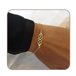 Sterling Silver Celtic Knot Bracelet - Designer Handmade Bracelet Length 6.5 inch + 1 inch Extender (sterling silver)