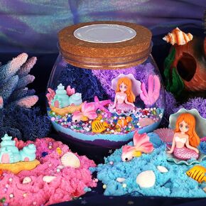 مجموعة Terrarium Terrarium Unicorn للطفلة - هدية عيد ميلاد ليلية ليلية للبنات الأعمار 4 5 6 7 8-12 سنة - ألعاب يونيكورن للبنات - مجموعة الفنون والحرف اليدوية DIY - أفضل هدايا