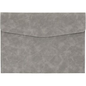 PU Leather Document File Folder,Thin A4 Folder Envelope File Organizer Storage Bag, Receipt Contract Case with Magnetic Closure (Blue)
