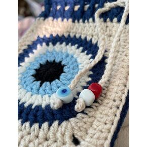 Atelier PG Crochet Evil Eye Eye Pouch ، حقيبة ملونة ، شريرة من Soap Saver ، حقيبة هدايا صغيرة ، غطاء صابون مصنوع يدويًا