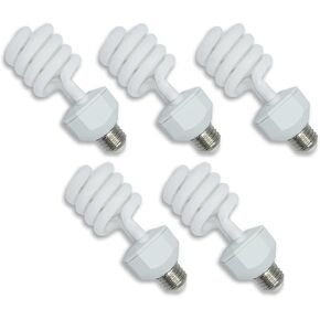 lumenivo 23 Watt UVB Reptile Light 5.0 23W Spiral Reptile Heat Terrarium Light Bulbs for Turtles, Gecko, Tortoise, Snake, Lizard, Chameleons, and Insects - 120V - 2 Pack in Kuwait