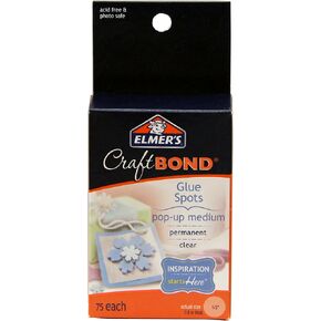 Elmer's CraftBond Glue Spots, Thin-Medium, 75 Pieces