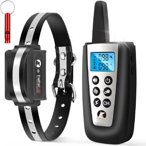PaiPaitek Bark Collar with Remote, Automatic Bark and Training Collar Combo with Beep, Vibration, Shock, Auto Bark Mode, Up to 3300ft Range Dog Shock Collar for Small, Large and Medium Dogs