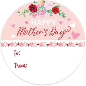 60pcs الأمهات الأمهات هدايا يوم هدية عيد أم سعيد علامات هدية 2 "Floral الأم يوم الملصقات الملصقات