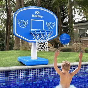 LED Pool Basketball Hoop ، كرة السلة التي تعمل بالطاقة الشمسية بجانب حمام السباحة لمسبح مع أضواء ملونة ، وأطواق كرة سلة كبيرة الحجم مع 2 كرات/مضخة ، وألعاب البلياردو المضيئة للمراهقين البالغين.