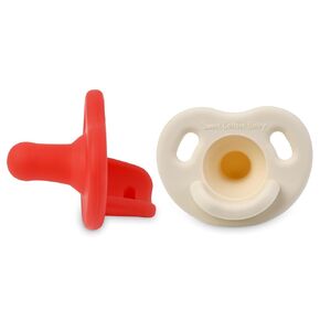 Soft Silicone Pacifiers with Clips – One Piece Design - Comfy BPA Free Soothie Silicone Pacifier for Newborns & Toddlers, Pacifiers 0-36 Months