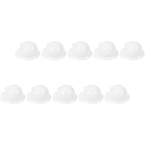 Gadpiparty Caps Miniature Construction Hat 10pcs Tiny Doll Hat Safety Hard Helmet Wine Bottle Topper Doll Making Accessories Yellow Pet Accessories