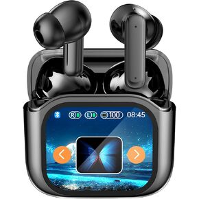 AI Language Translation Arebuds ، LCD Touch Screen OWS Translator في الوقت الفعلي لـ 144 لغة وآلام ترجمة سماعات رأس مثالية لسماعات الترجمة التعلم التجارية للأعمال (أسود)